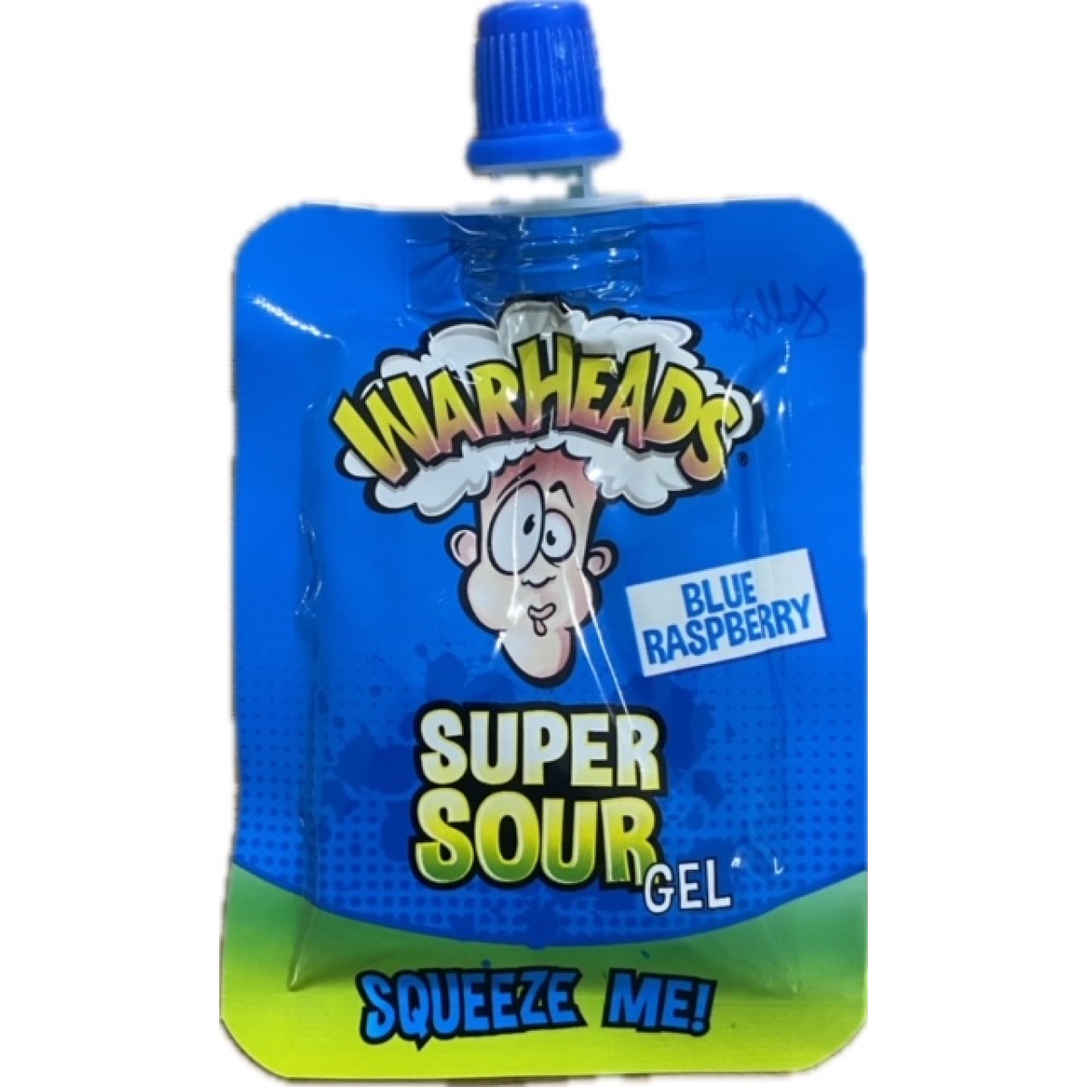 Warheads superzure gel blauwe framboos